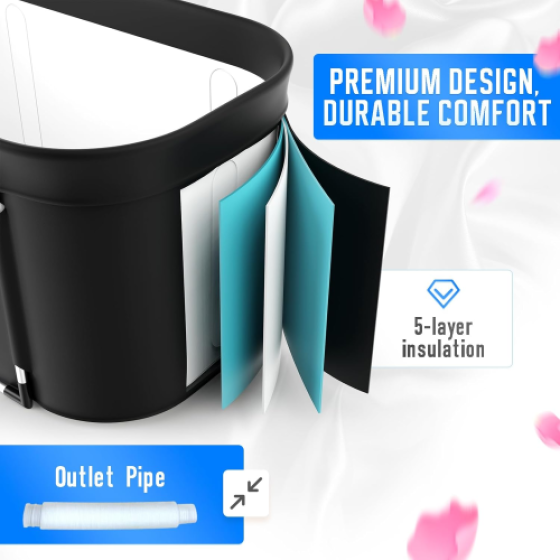 450Lポータブル冷温浴槽、蓋なしアイスバス